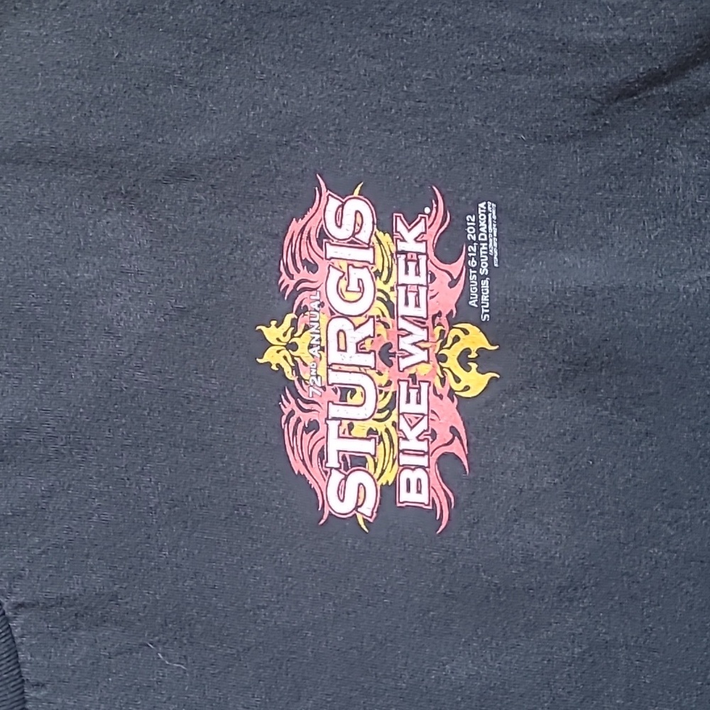 Sturgis Bike Week 2012 72nd Annual Tee Shirt Black XL‎ Collectible Cotton